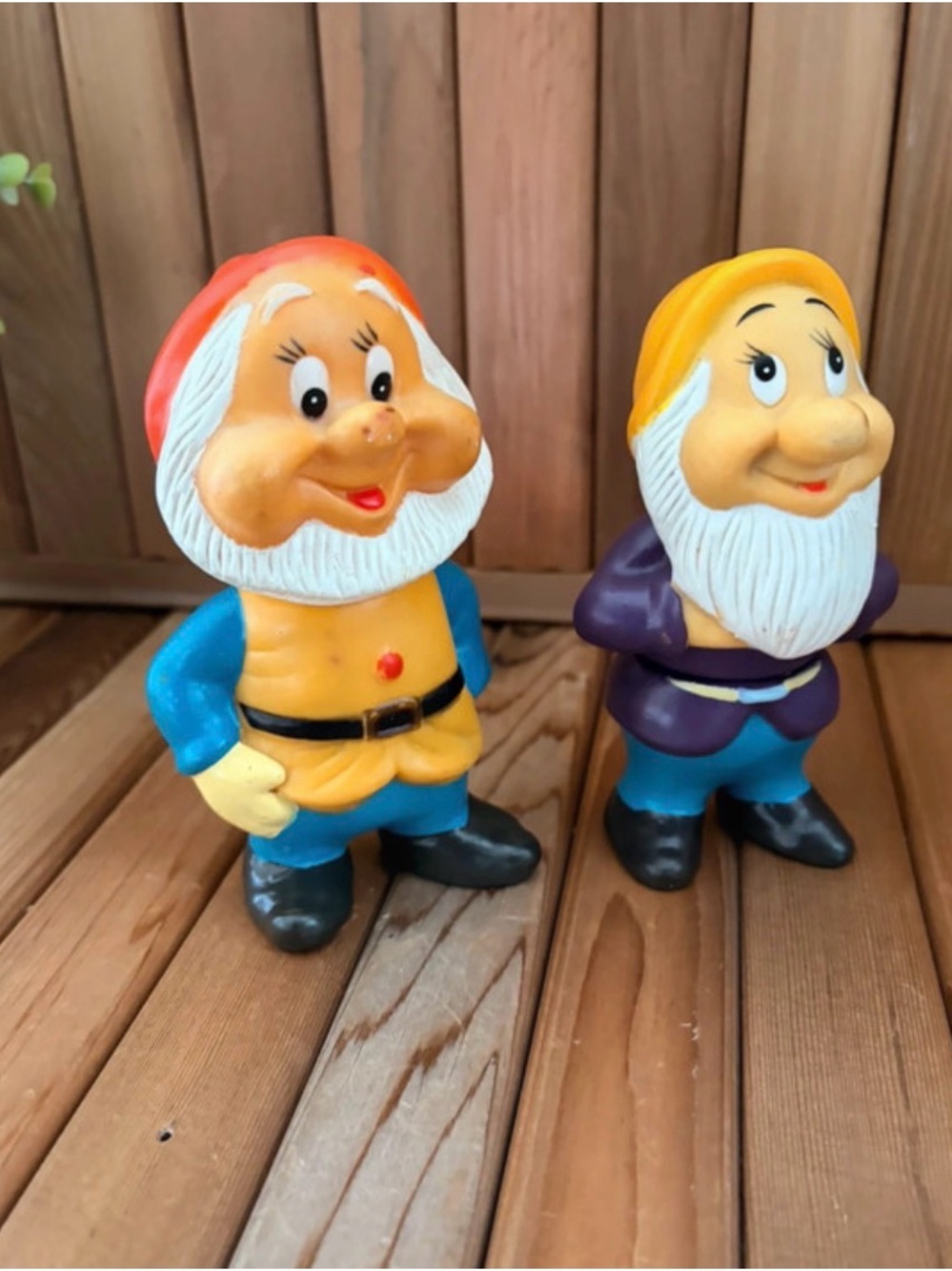 Disney Figures Vintage Doc and Sleepy Seven Dwarfs Collectible Toy Set, 1980-90